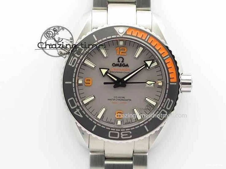 0211 Stretchable Planet Ocean 2016 43.5mm SS OM 1:1 Best Edition Gray Dial On SS Bracelet A 8163